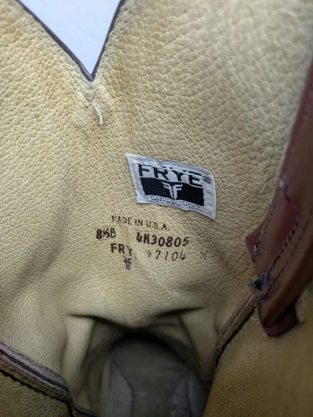 Vintage Frye 7104 Western Cowboy Boots Women's 8.5B Oxblood Burgundy USA 70s - Picture 7 of 16